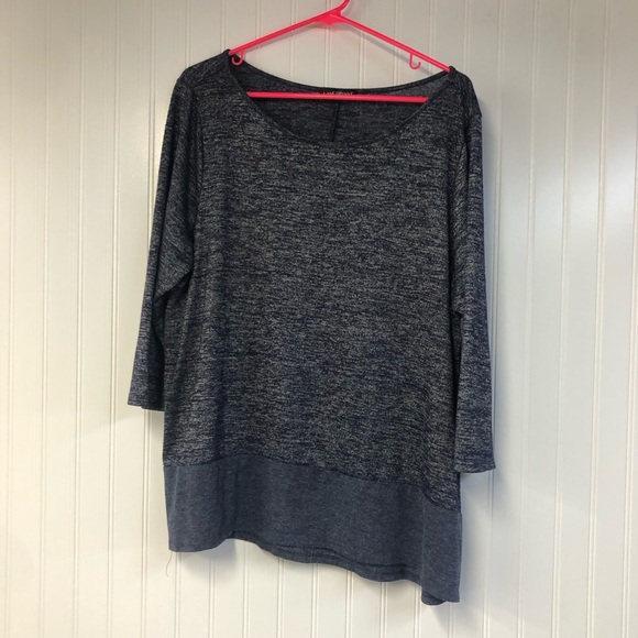 Lane Bryant Tops - Lane Bryant Navy Blue Lightweight Knit 3/4 Sleeve Top Pullover 16/18 READ